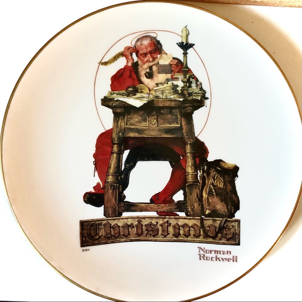 Norman Rockwell 1980 Gotham Christmas Plate “Letter to Santa”
